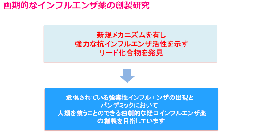画期的なインフルエンザ薬の創製研究
