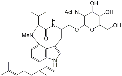 14-O-(N-Acetylglucosaminyl) teleocidin A_1